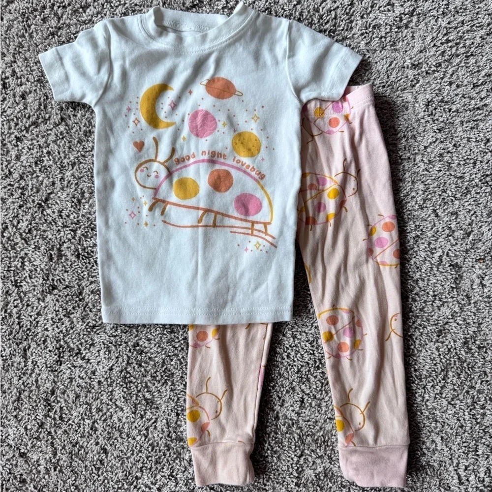 Toddler Girl Pajamas Set 2 piece Pajamas short sleeve and pants space size 2T
